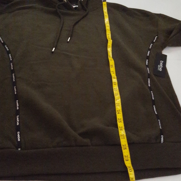 bebe Oversized Tape Ribbed Mini Logo Hoodi… - Picture 6 of 16